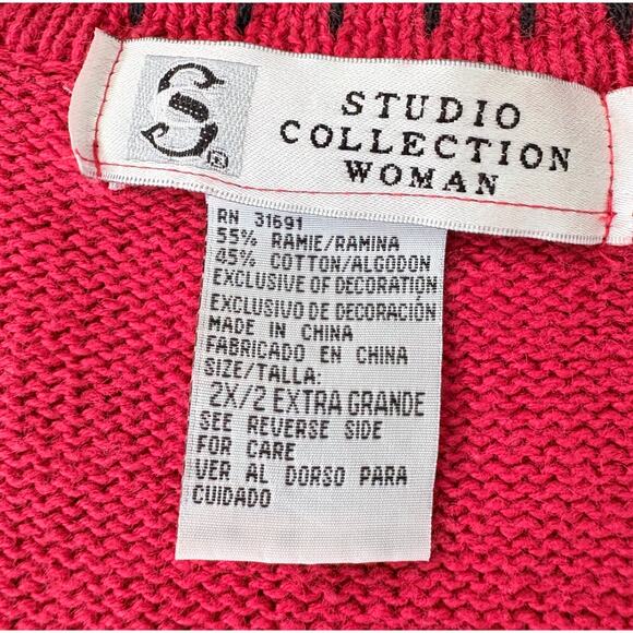 Vintage Christmas Sweater Vest Snowman Embroidery Patch Cottagecore Holiday Red - Picture 3 of 7